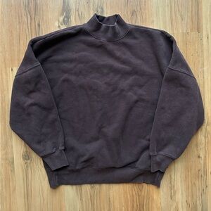 TNA Women's Brown Crewneck Scoop-Style Pullover